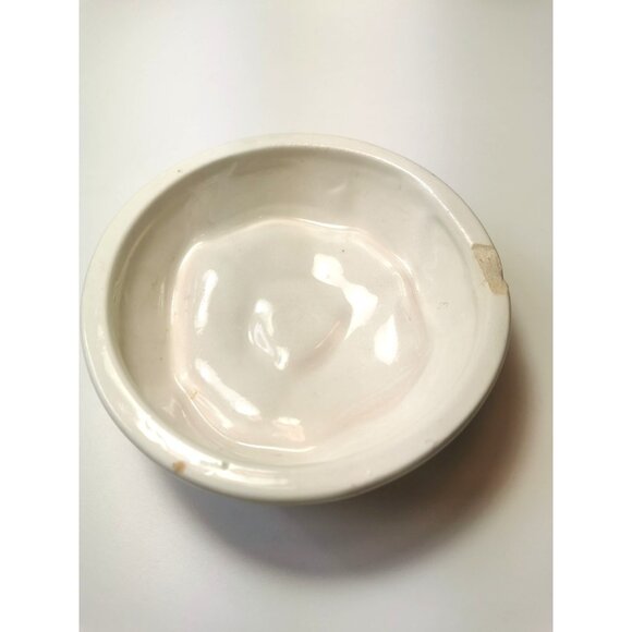 Cabbage Leaf White Trinket Container Hand Made 1975 Signed Jennifer Colangelo - Picture 3 of 16